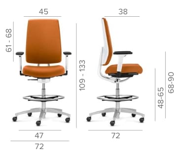 Вращающееся офисное кресло с регулируемой высотой Dauphin Indeed Automatic ARCH-00133177 - Вид №2