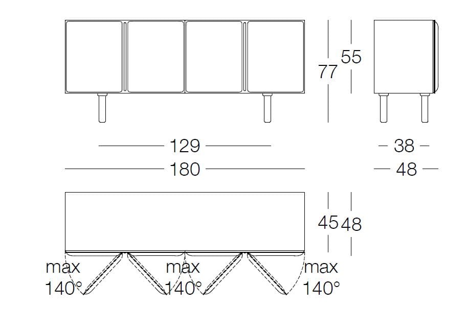 Шкаф с распашными дверцами из войлока Magis Tacito ARCH-00003436 - Вид №5