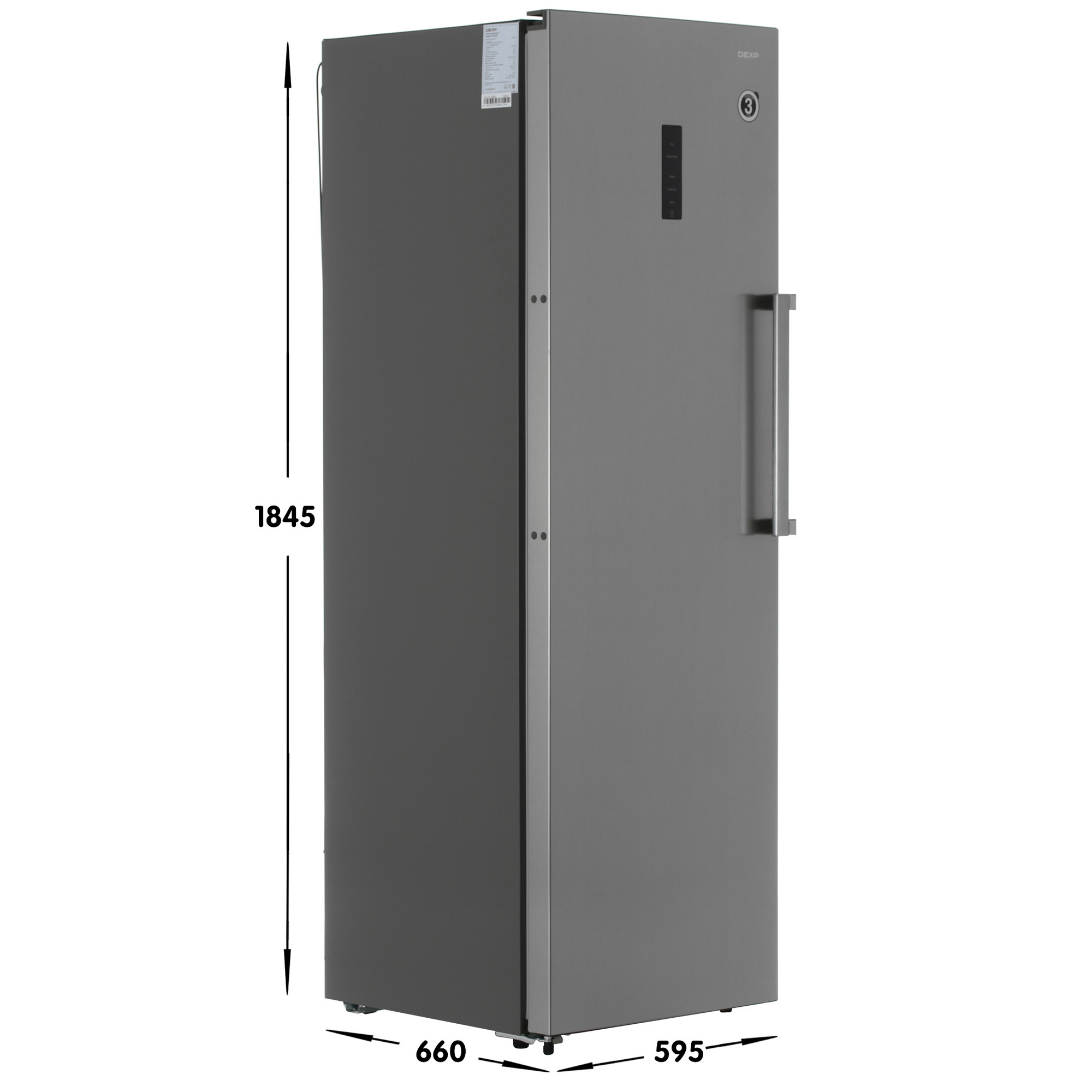 5413953 Морозильный шкаф  DEXP F4-26AHE серебристый STDN-0087424 - Вид №6
