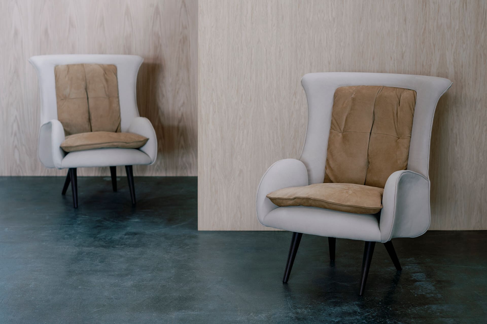 Кресло из нубука с высокой спинкой Greenapple BARÃO ARCH-00069739 - Вид №4