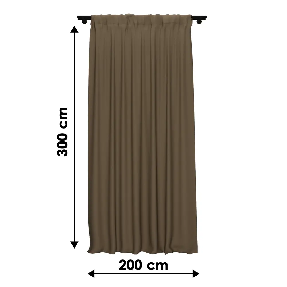Штора блэкаут Garden со скрытыми петлями 200×280 см светло-коричневая 89426489 STLM-1569266 - Вид №1