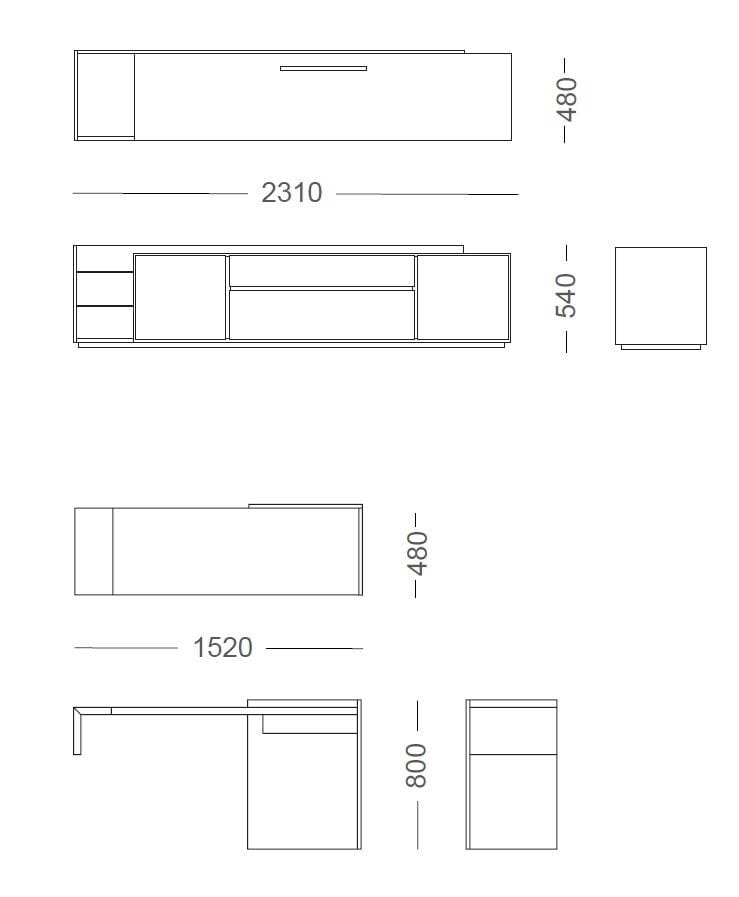 ТВ-шкаф с системой кабельных втулок Now & Future ARCH-00152071 - Вид №2