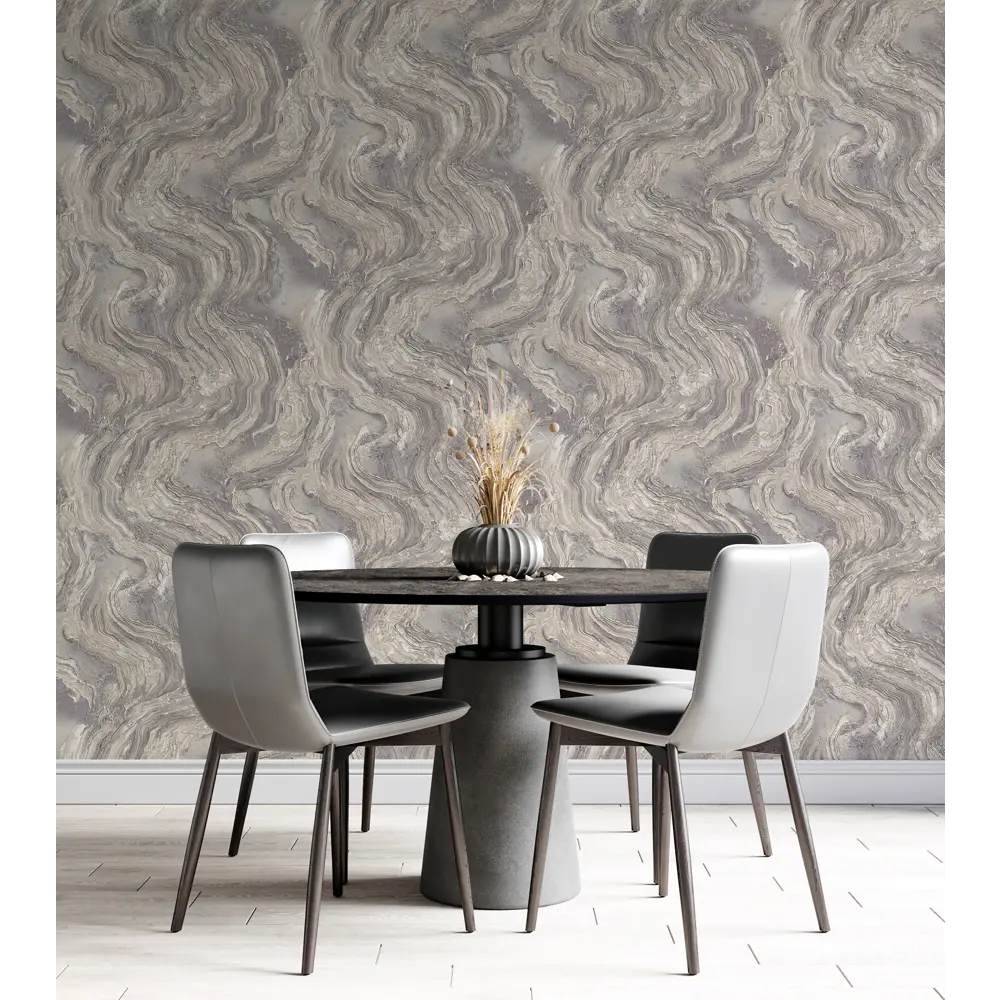 Обои флизелиновые Wallsecret Michelan коричневые 1.06 м 8851-26 89346563 STLM-2172120 - Вид №5