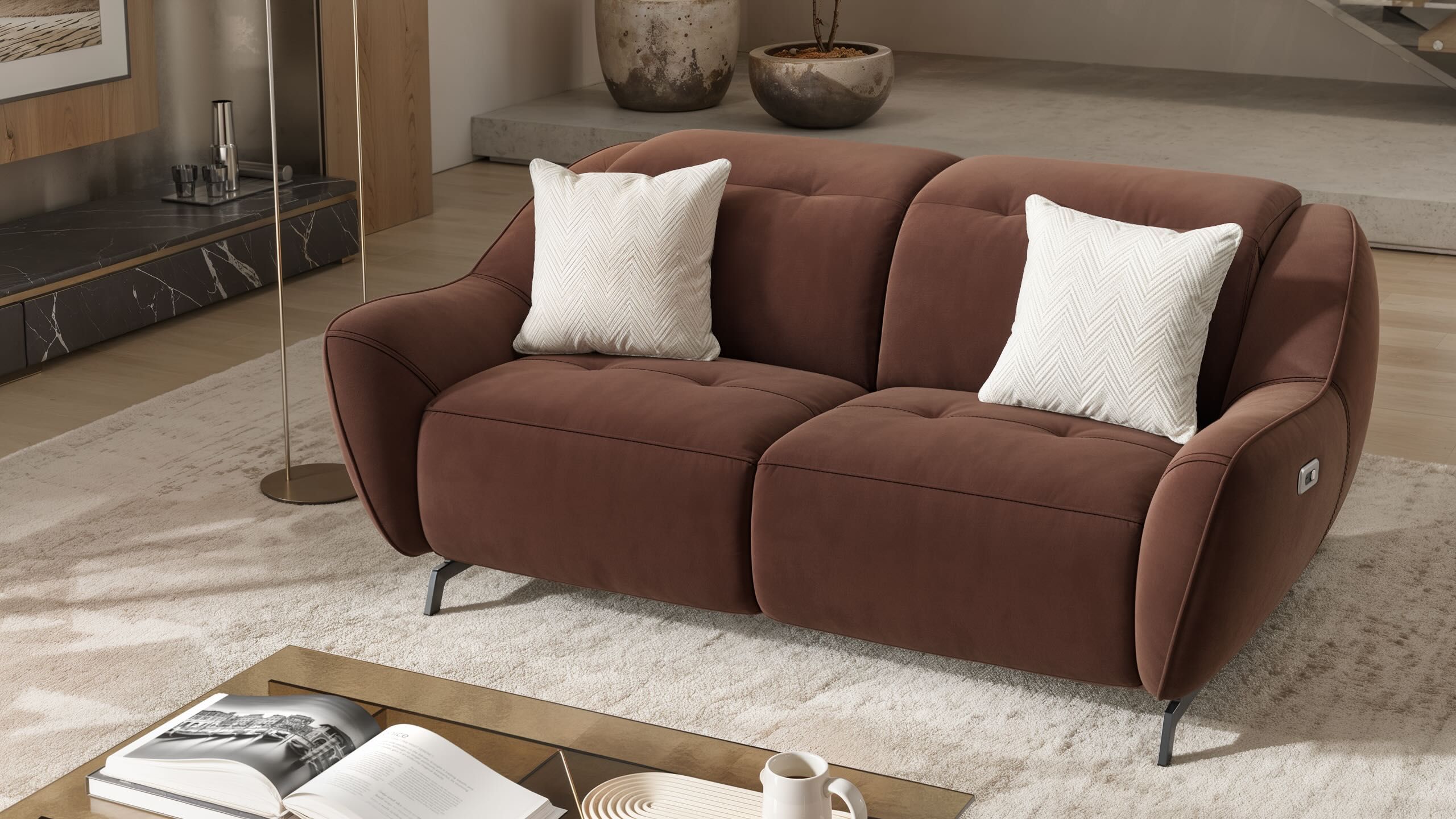 2-местный тканевый диван Sofanella ARCH-00150937 - Вид №1