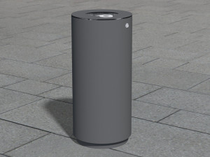 Держатель для мусора из нержавеющей стали с пепельницей для наружного использования