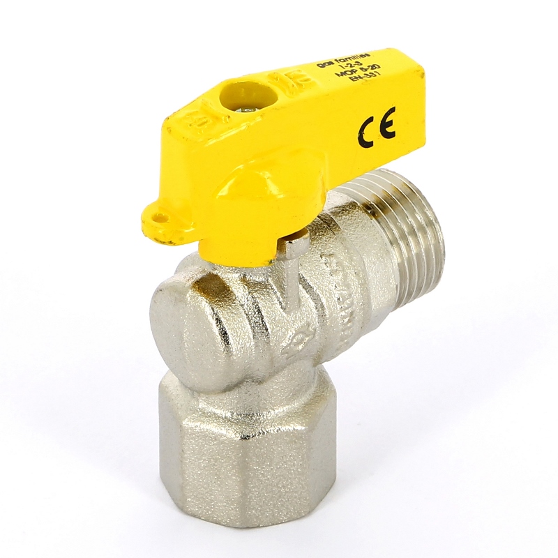 Кран шаровой для газа НВ угловой NORMGAS флажок F.I.V. 1/2" FIV 8112R076 - Вид №1