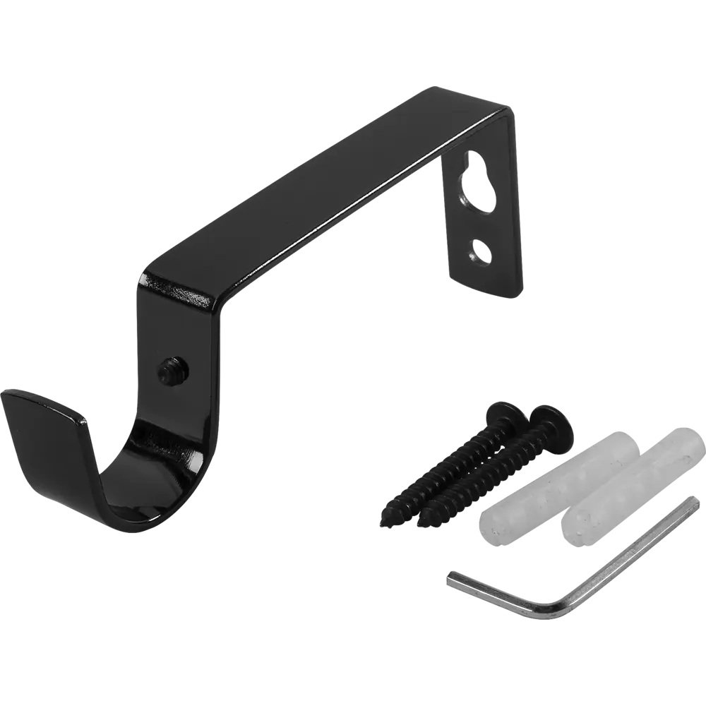 Держатель однорядный простой 8.5 см цвет оникс INSPIRE STLM-2115507 - Вид №2