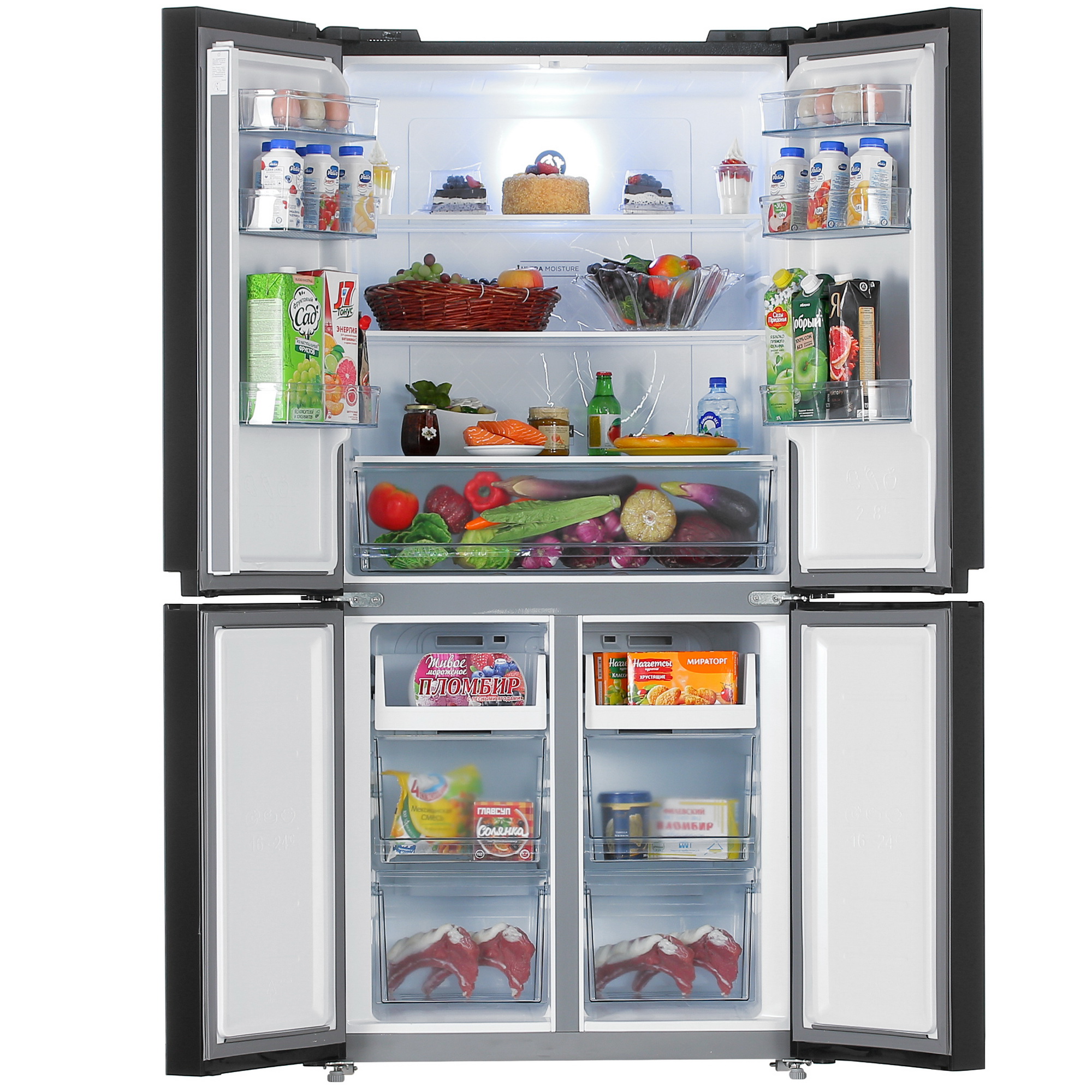 8178852 Холодильник многодверный   Бирюса CD 466 BG черный STDN-0100240 - Вид №5