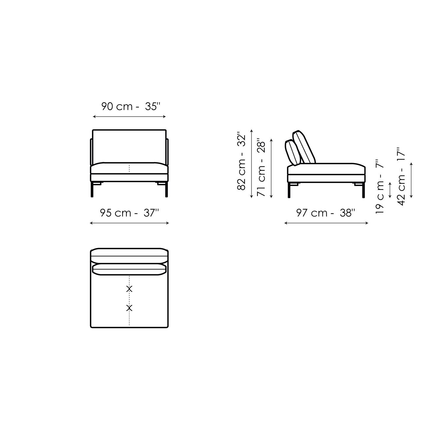 Ткань диван BONALDO ALIANTE ARCH-00100553 - Вид №3