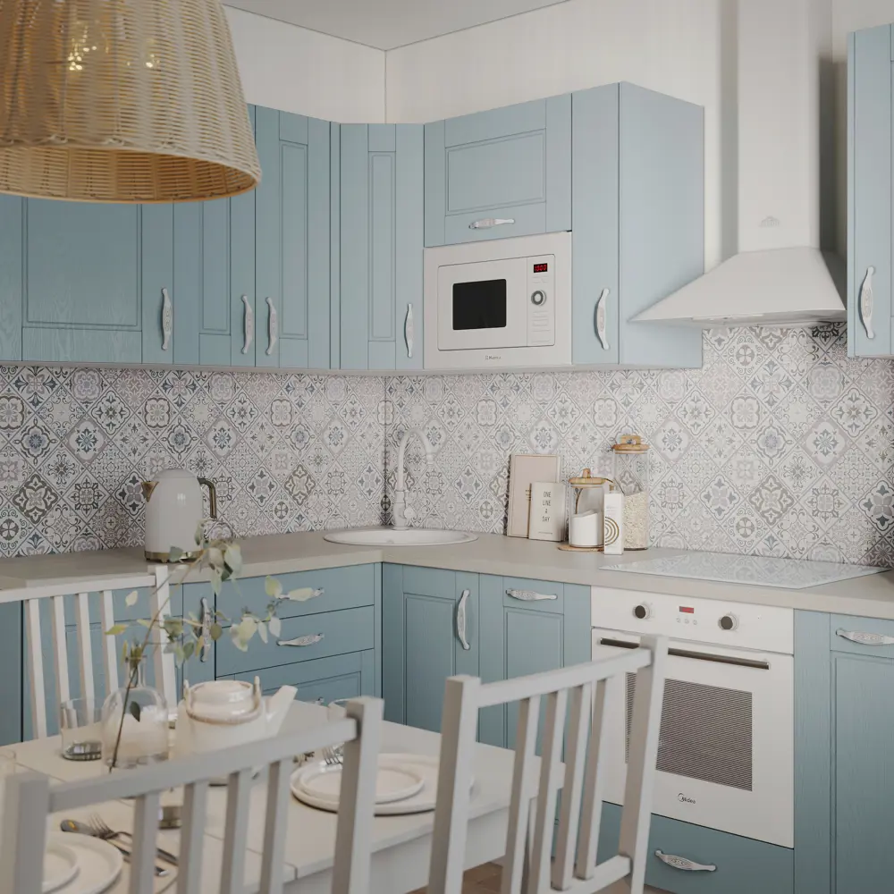 Фальшпанель для кухонного шкафа Томари 58x77 см KONSENSA МДФ цвет голубой 89423373 STLM-2004016 - Вид №11