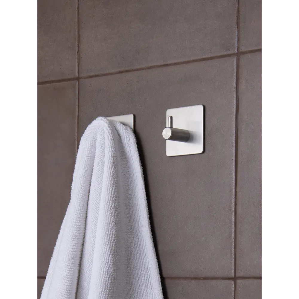 88581764 Крючок самоклеящийся квадратный прямой нержавеющий 2 шт. STLM-1012810 Santreyd  - Вид №8