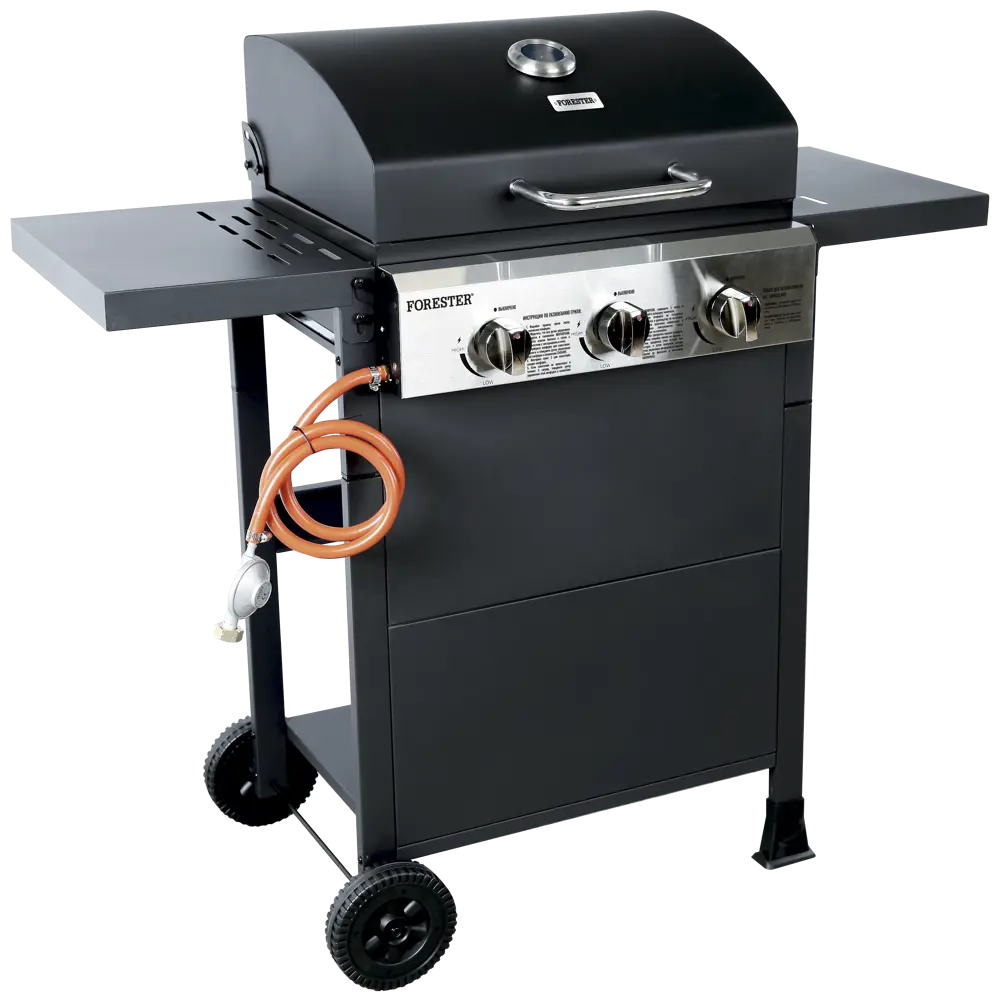 Гриль газовый Forester 3-х конфорочный сталь/чугун черный Santreyd STLM-2009337