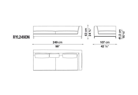 Угловой диван из ткани B&B Italia ARCH-00050600 - Вид №19
