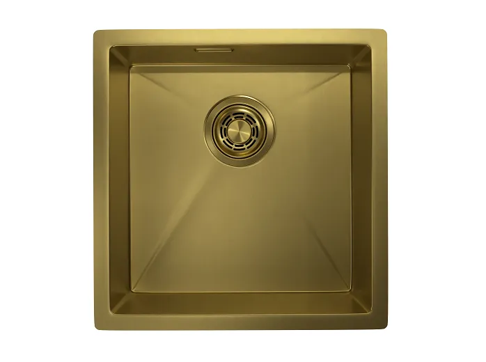 4445U, ЗОЛОТО САТИН, стальная кухонная мойка GRANULA 4445U-ST304 - Вид №1
