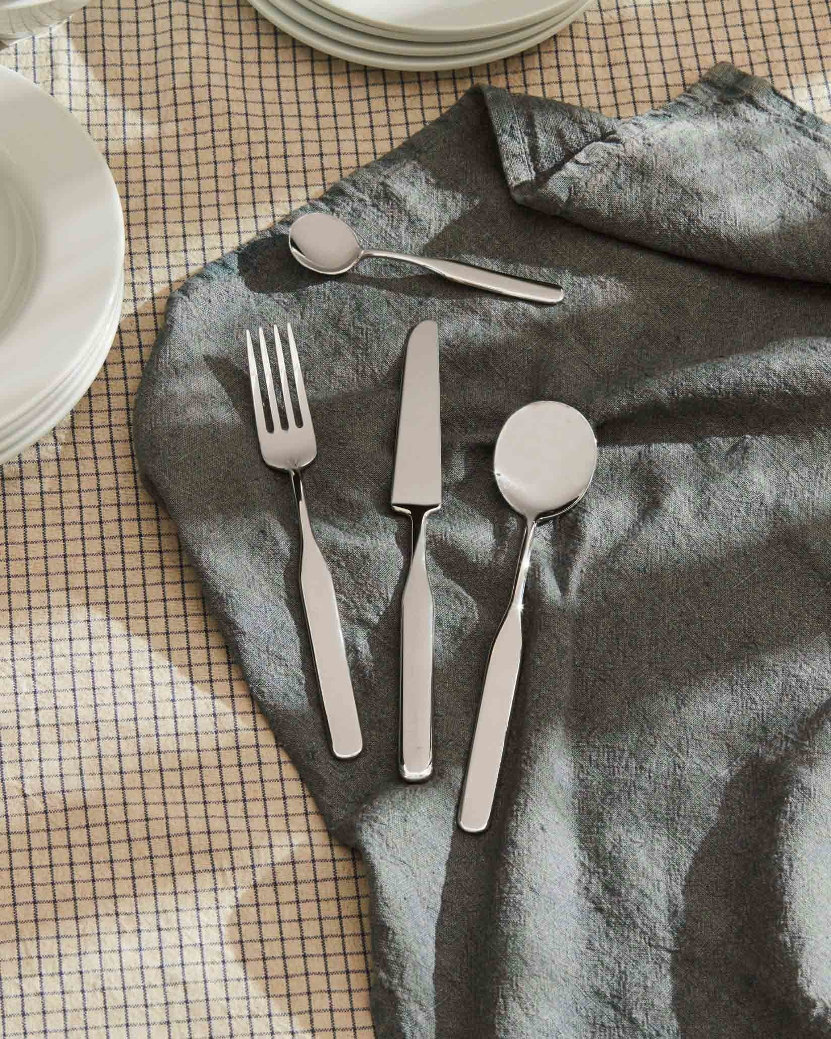 Десертная ложка. 6 предметов Alessi с высоким воротником Collo-alto IS02/4 - Вид №1