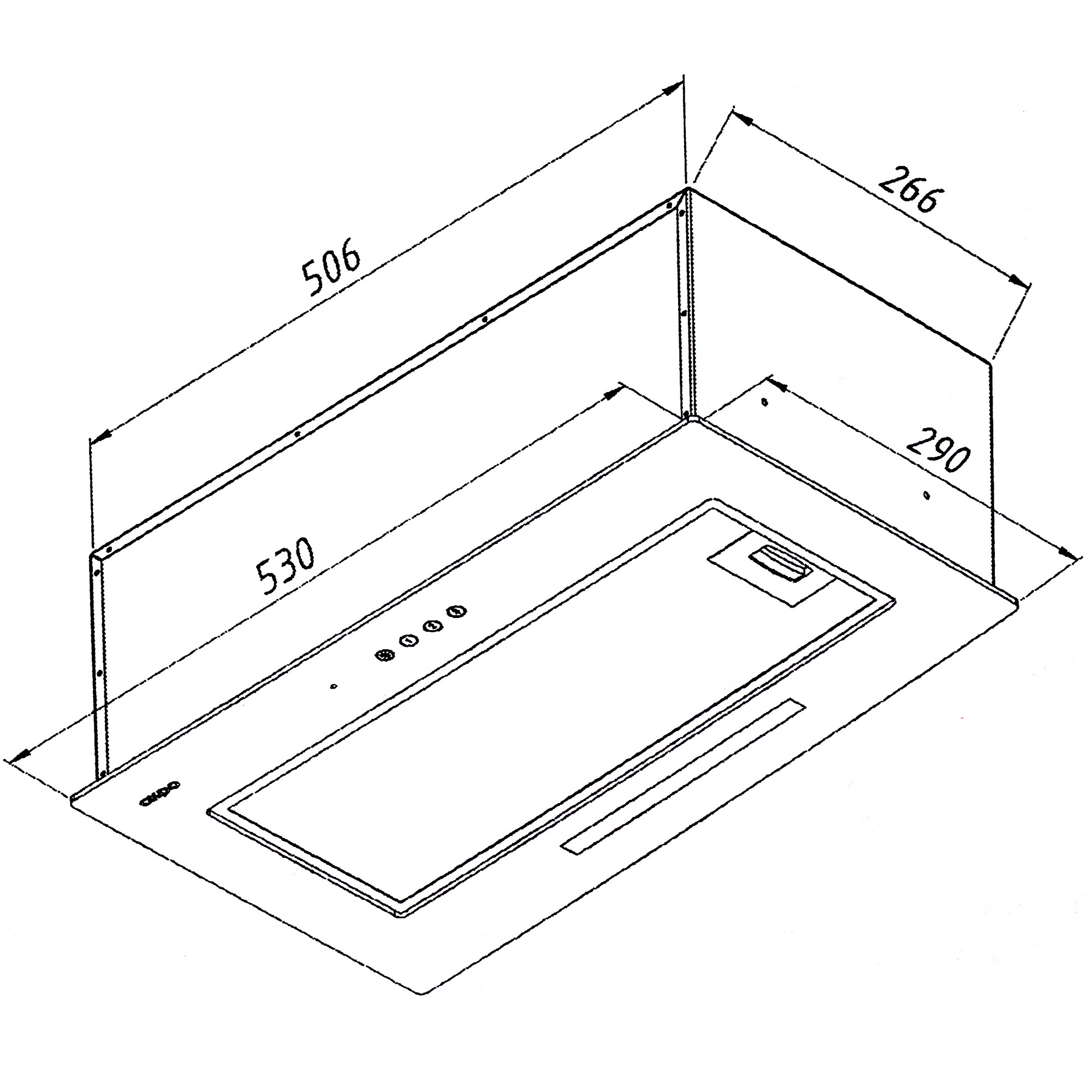 9951215 Вытяжка полновстраиваемая Akpo WK-11 Mio glass черный STDN-0041202 - Вид №11