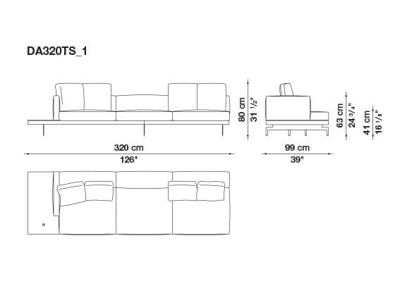 3-местный тканевый диван B&B Italia док ARCH-00033457 - Вид №164