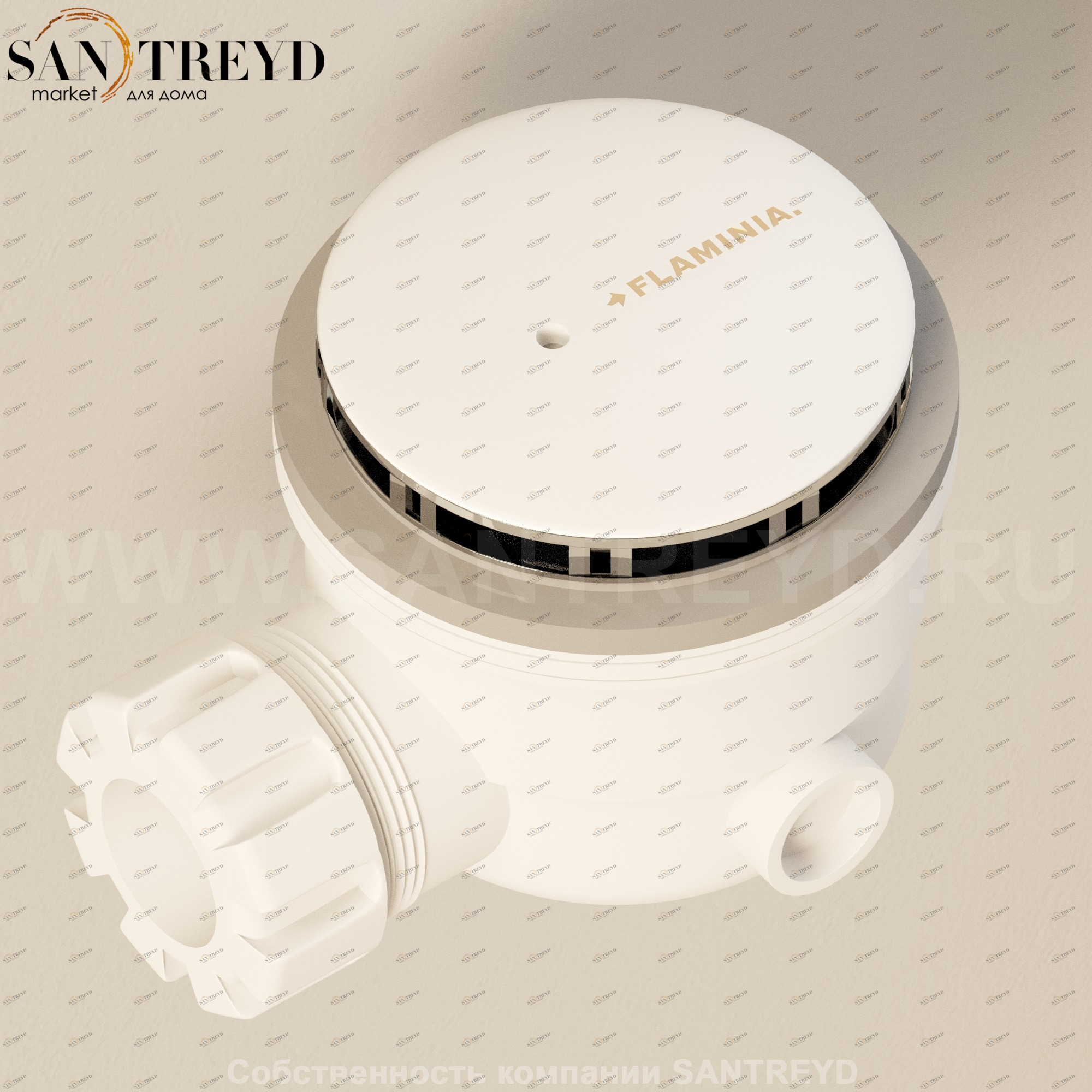 Flaminia PLFC Донный клапан с бежевой накладкой для душевого поддона PLFC.9003 Ceramica Flaminia Ricambi PLFC9003