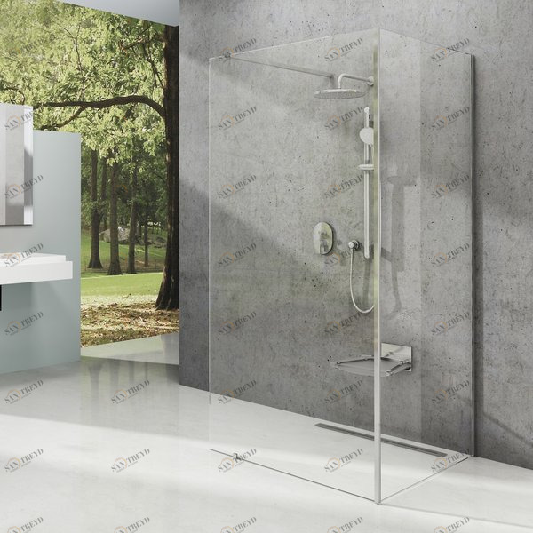 ST Walk-In Corner 1100 x 800 x 2000 черный + транспарент Ravak GW1CD4300Z1