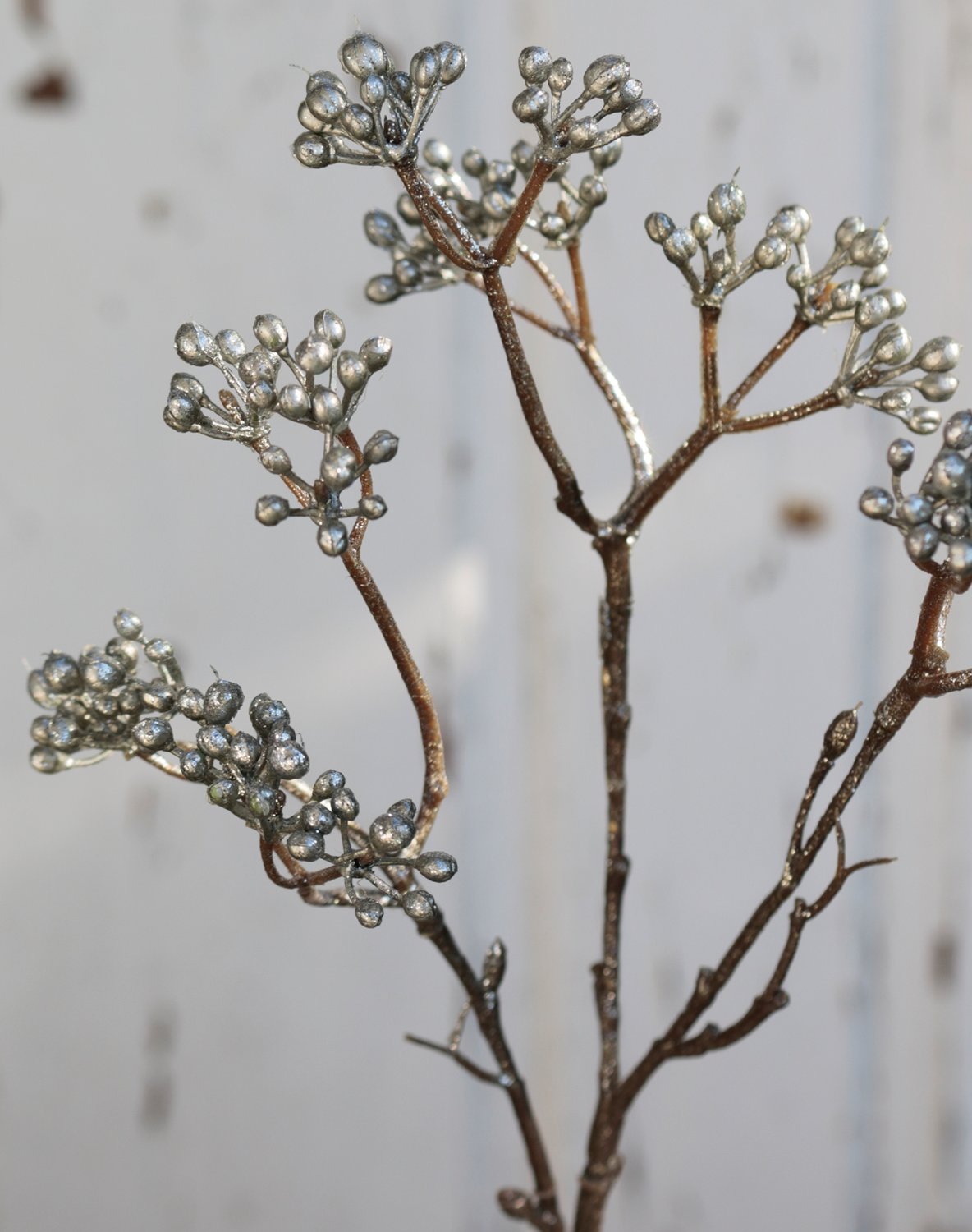 1198 996 a3 Стебель искусственной ягоды, 41 см, серебристый H-andreas 