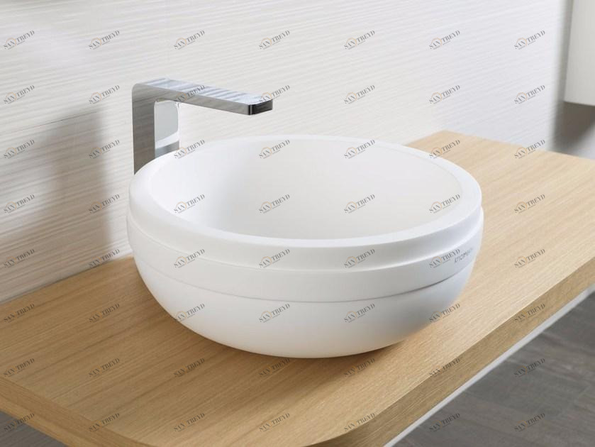 Накладная раковина на столешницу  овальная KRION ARO sun-id-1450740