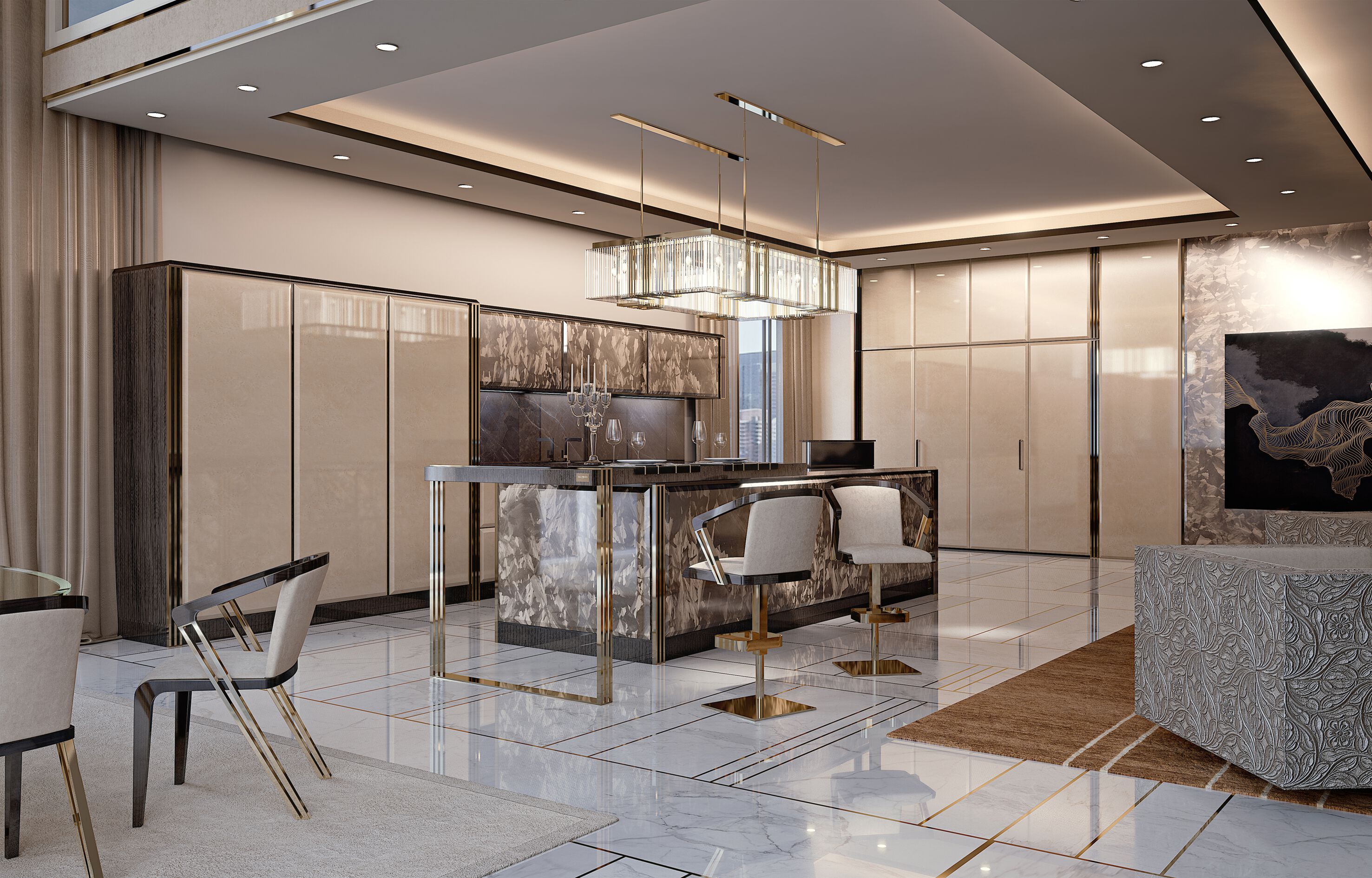 Стеклянный светодиодный подвесной светильник Bizzotto Italia Symphony – Infinity ARCH-00058436 - Вид №4