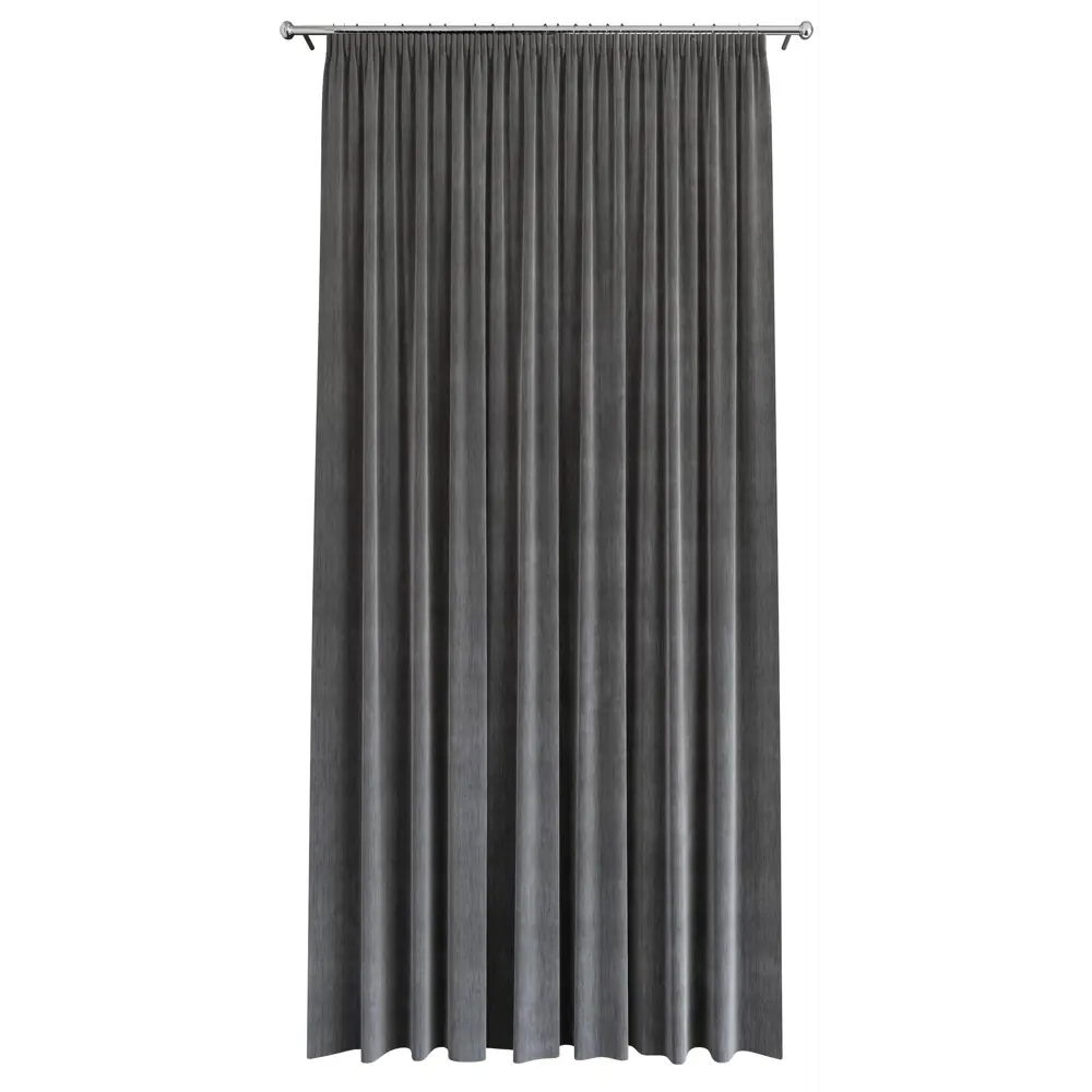 Штора MIAMOZA Камелия 200x280 см серый бархат 89405542 STLM-1570000 - Вид №1