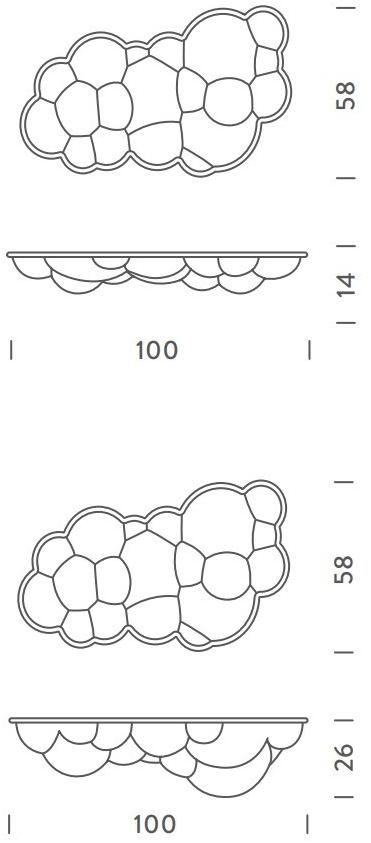 NEMO Светодиодный настенный светильник в пэтг Nuvola sun-id-1482298 - Вид №2