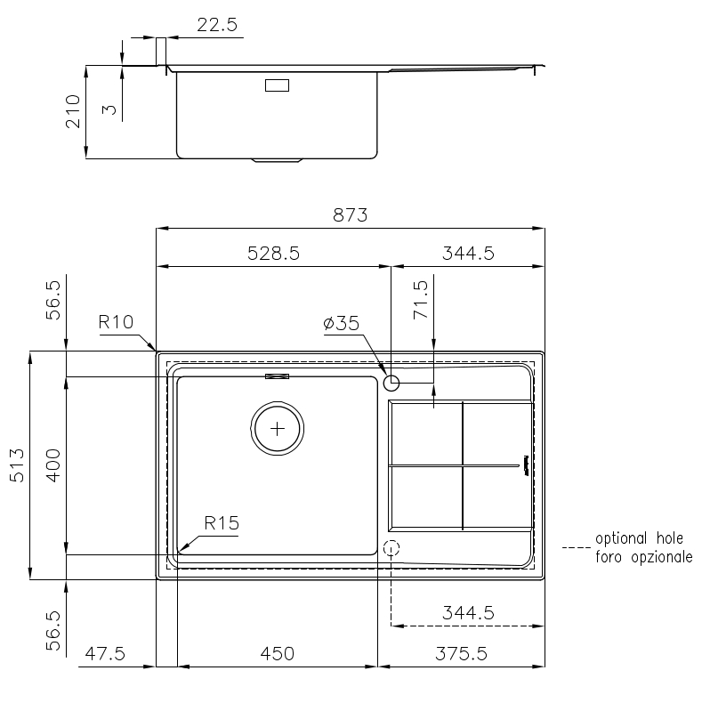 228005x Мойка KE 2280 05x Fosterspa  - Вид №1
