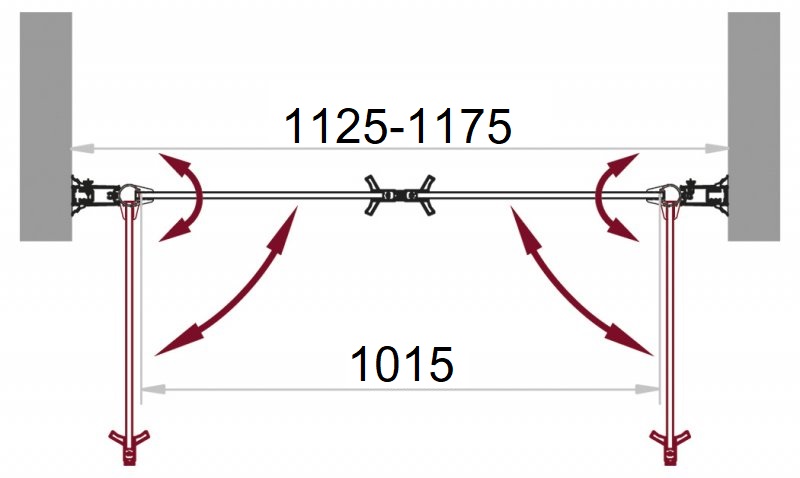 Душевая дверь в нишу BelBagno SELA-B-2-115-C-Cr  - Вид №1