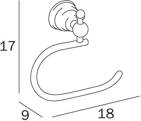 INDA® Держатель металлического рулона Raffaella A32260 - Вид №1