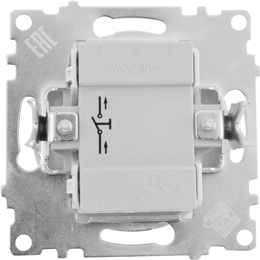 Выключатель встраиваемый Onekeyelectro 1 клавиша с самовозвратом цвет белый Florence STLM-2012786 - Вид №2