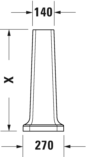 0857910000 Пьедестал для раковины овальная Duravit 1930 Series - Вид №4