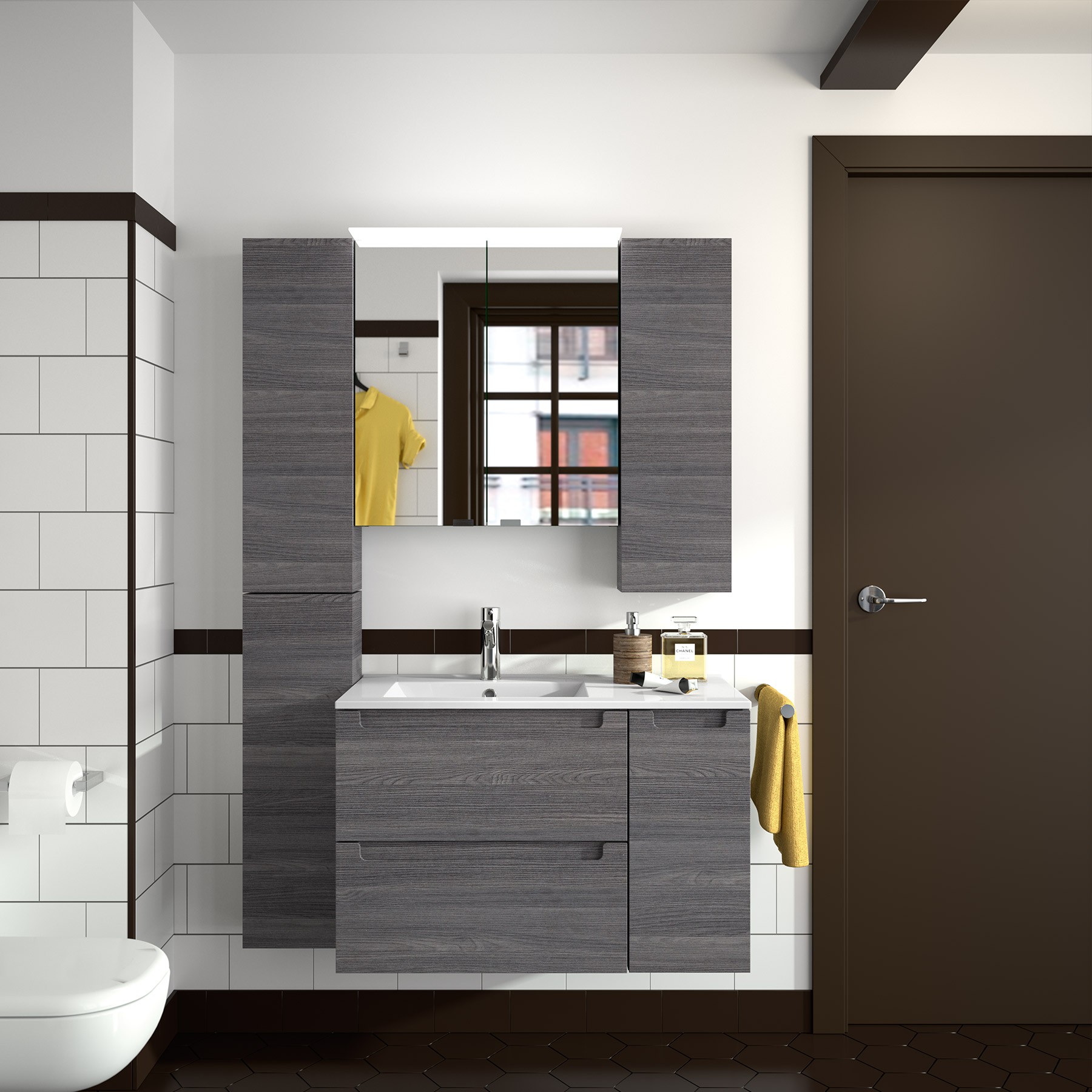 23218 SALGAR Модуль АЛЬЯНС 250 двусторонний 1 дверный АЛЬЗАЦИЯ 250 x 800 x 162 мм Эльзасия  - Вид №1