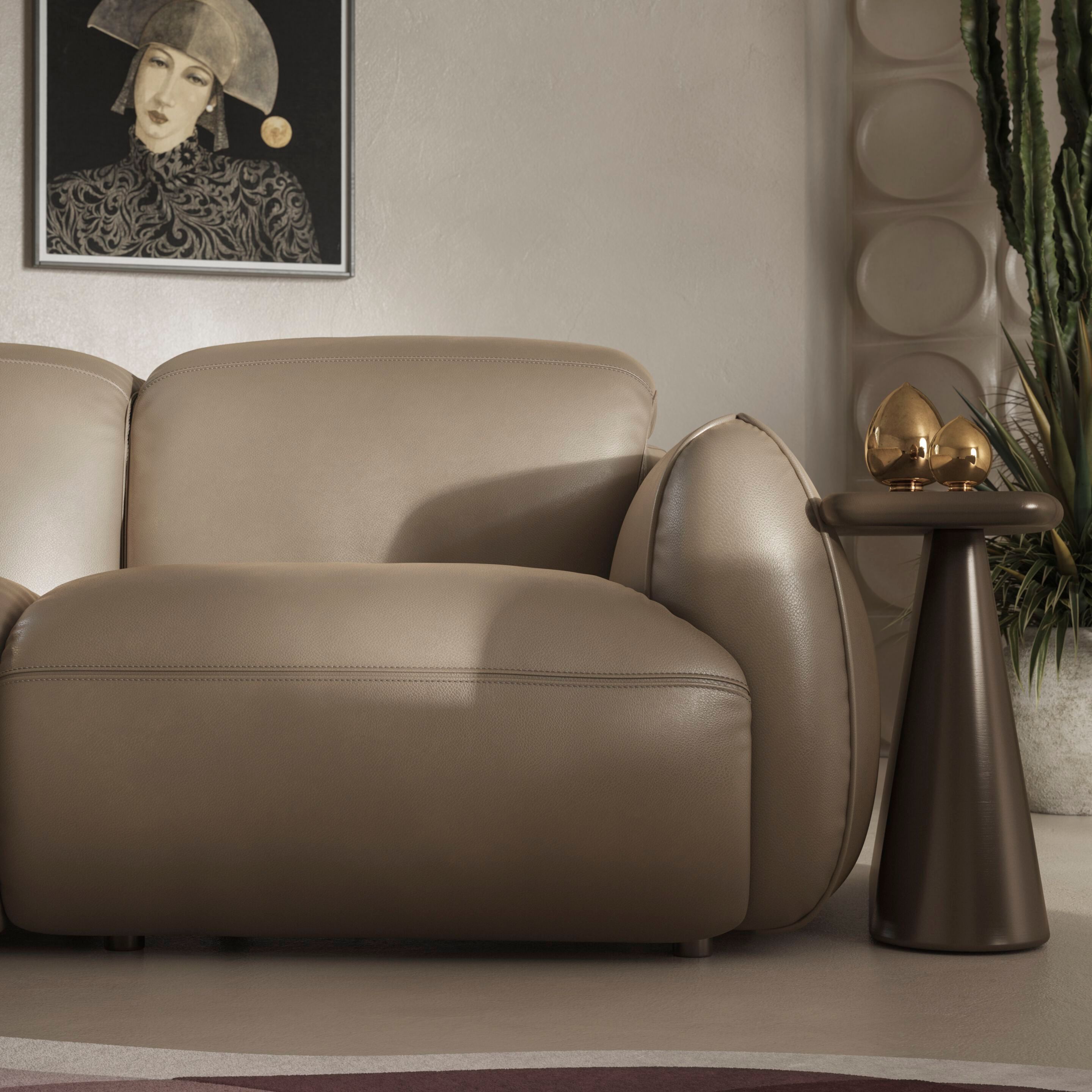 Кожаный угловой диван Natuzzi Italia Mindful ARCH-00136535 - Вид №3