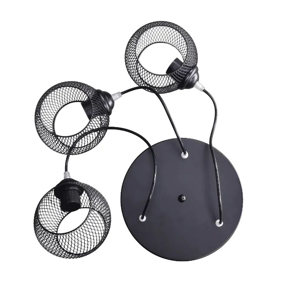 Светильник подвесной Эйр РС21386 3 лампы 10 м² цвет черный РОССВЕТ STLM-2107330 - Вид №3