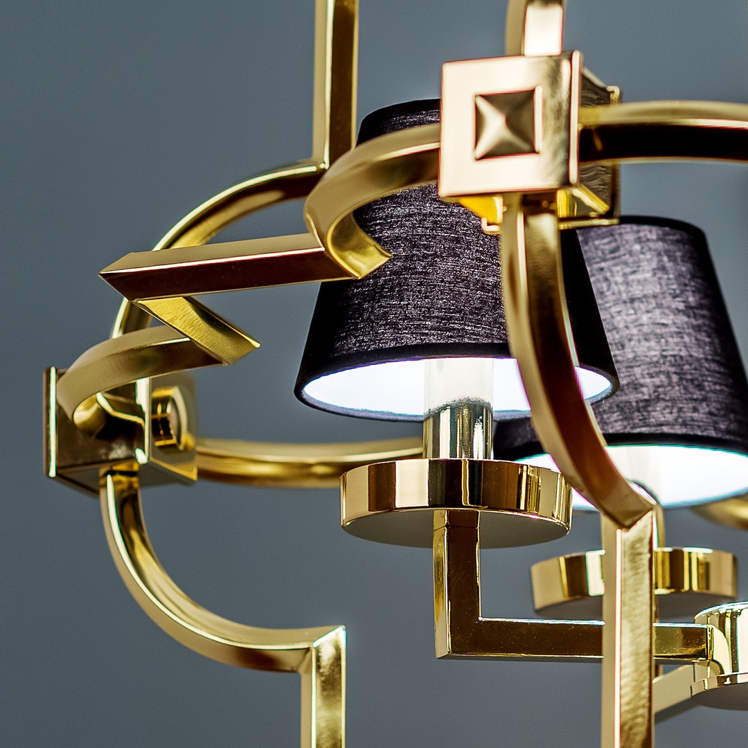 Frezia Light 1010/4 gold/black люстра подвесная 116025 - Вид №2