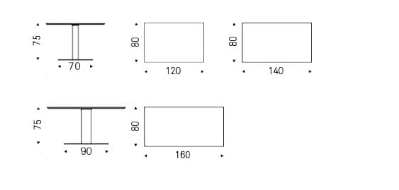 Прямоугольный керамический стол и основание из нержавеющей стали Cattelan italia ELVIS KERAMIK ARCH-00030417 - Вид №2