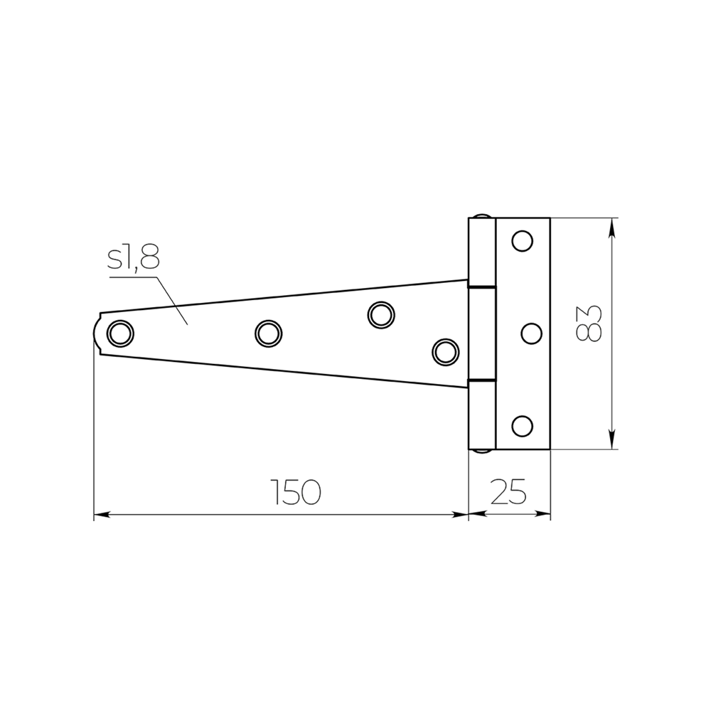 Накладная петля мебельная Ajax ПС-150 STLM-2142609 - Вид №4