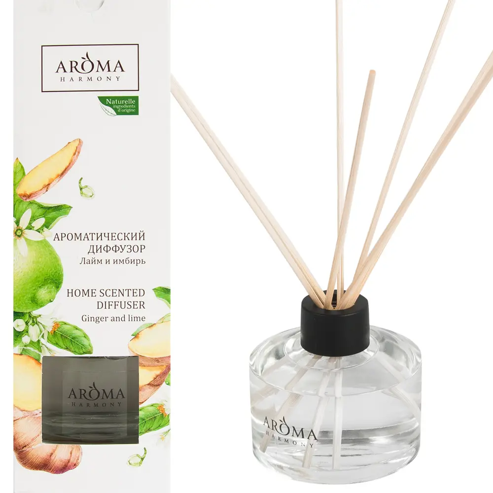 Диффузор аромат лайм и имбирь 100 мл AROMA HARMONY STLM-2078420