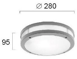 Terzo Light Наружный светодиодный потолочный светильник из алюминия  V4081700, v4081701  - Вид №4