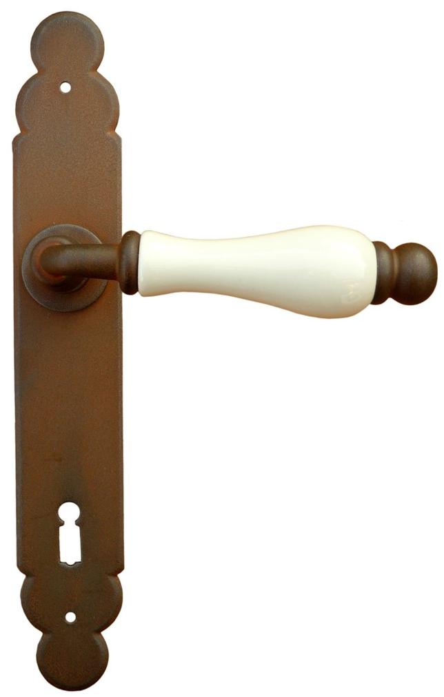 Galbusera Ручка из фарфора и железа на тарелке Dublino 1-09 + d13 / 1-09+d9  - Вид №1