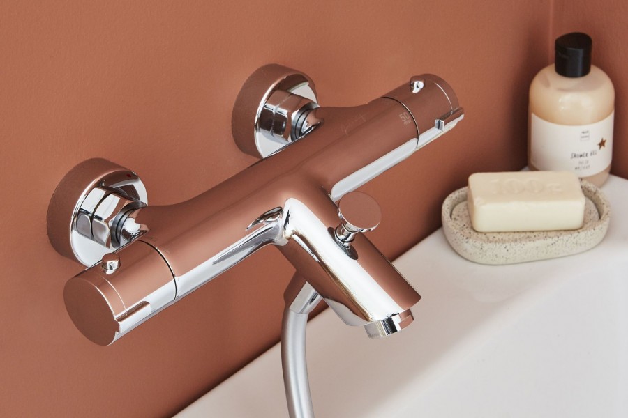 E24335-CP Настенный термостатический смеситель ванна/душ Jacobdelafon BRIVE Santreyd - Вид №1