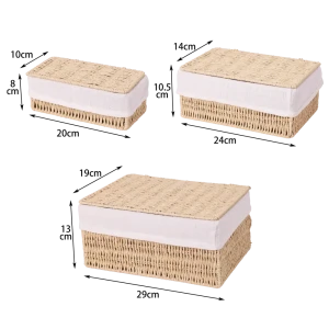 Корзина Konsensa 29x13x19 см бумага цвет бежевый 89439482 STLM-2201517