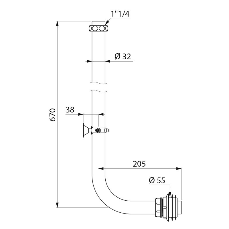 766001 Сливная труба DELABIE  - Вид №1