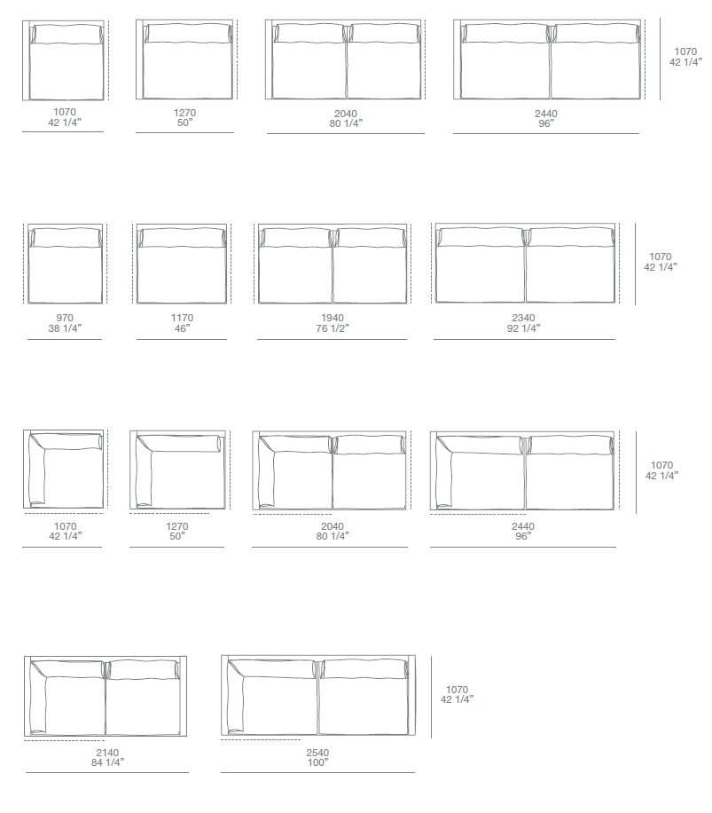 Угловой диван из ткани Poliform ARCH-00056131 - Вид №12