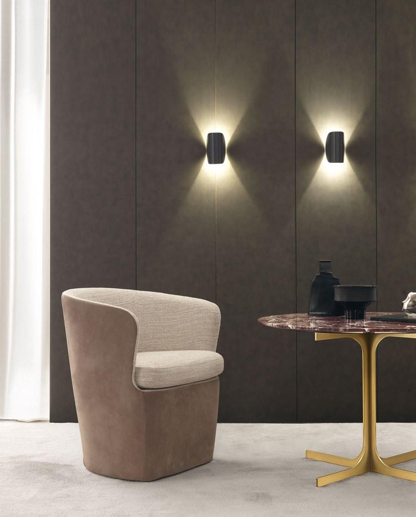 MisuraEmme Мягкое кожаное кресло с подлокотниками Atelier sun-id-1427184 - Вид №5