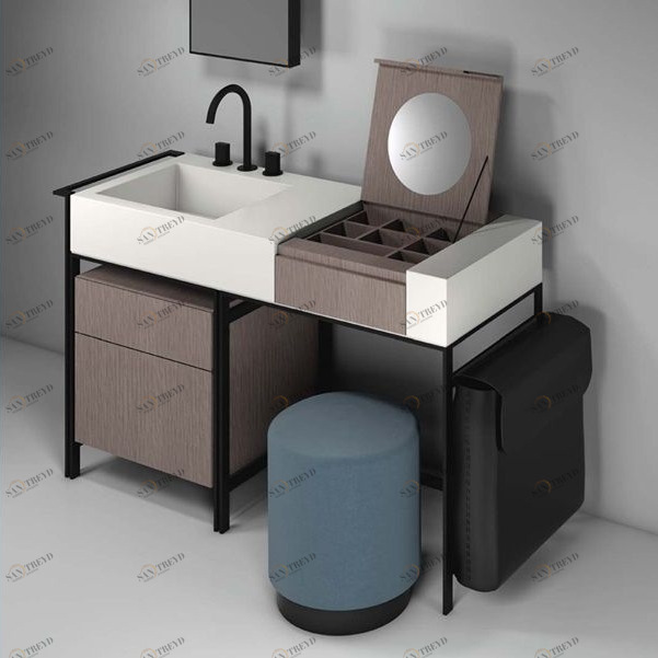 CIELO Композиция с ящиком и блоком Narciso натур.дерево Ceramica Cielo MILANO NACAN