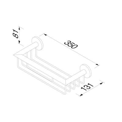 Металлическая душевая настенная мыльница Geesa Nemox ARCH-00002702 - Вид №2