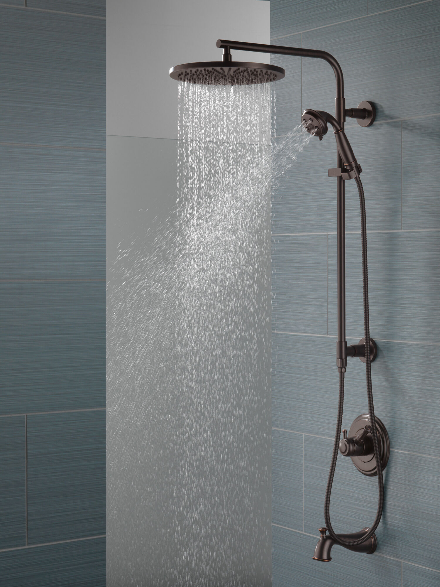 52158-RB Металлическая душевая лейка Raincan с одинарной настройкой Delta Faucet Universal Showering Венецианская бронза  - Вид №7